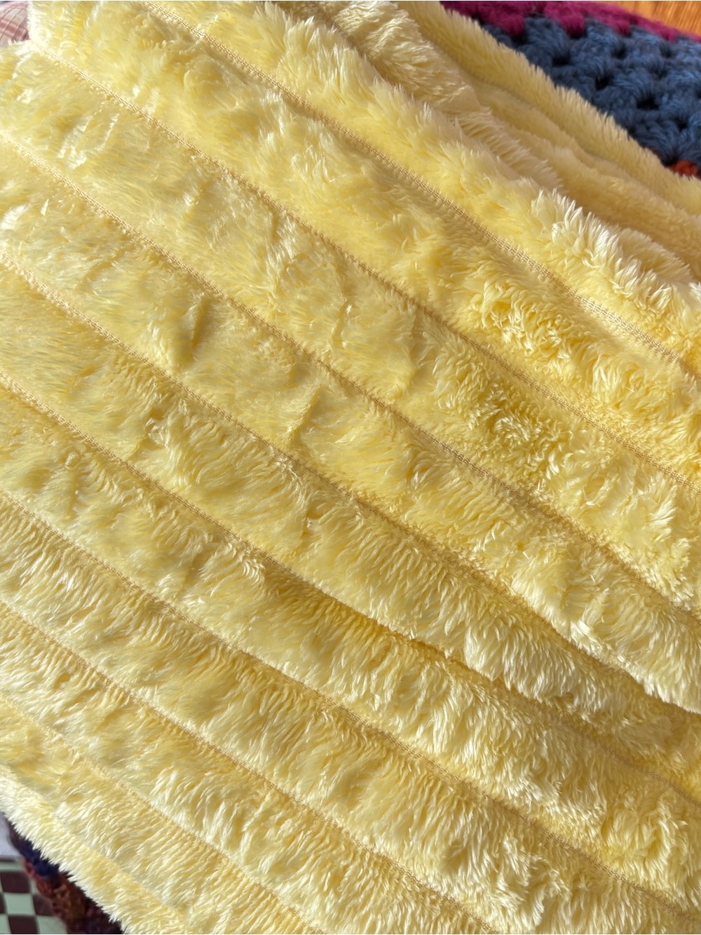 yellow soft throw